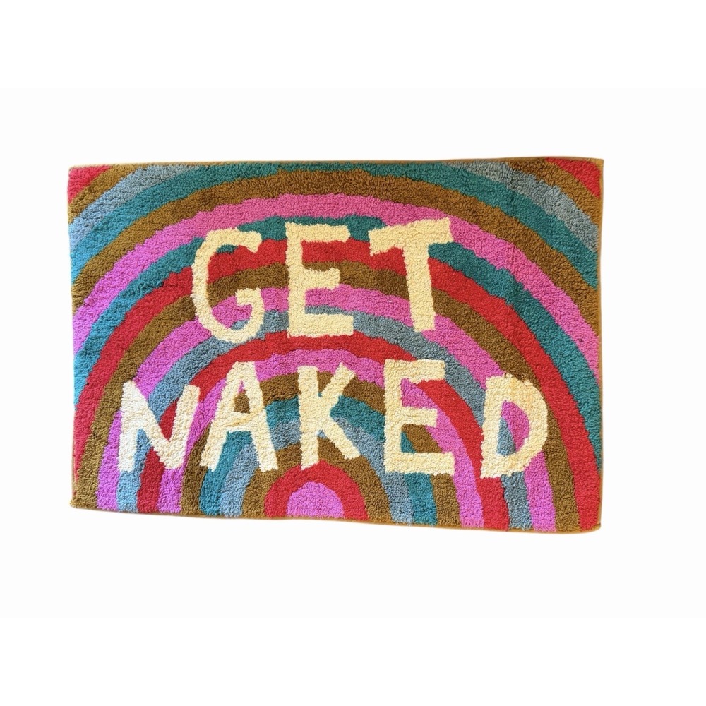 Natural Life "Get Naked" Colorful Bathroom Rug Eclectic New